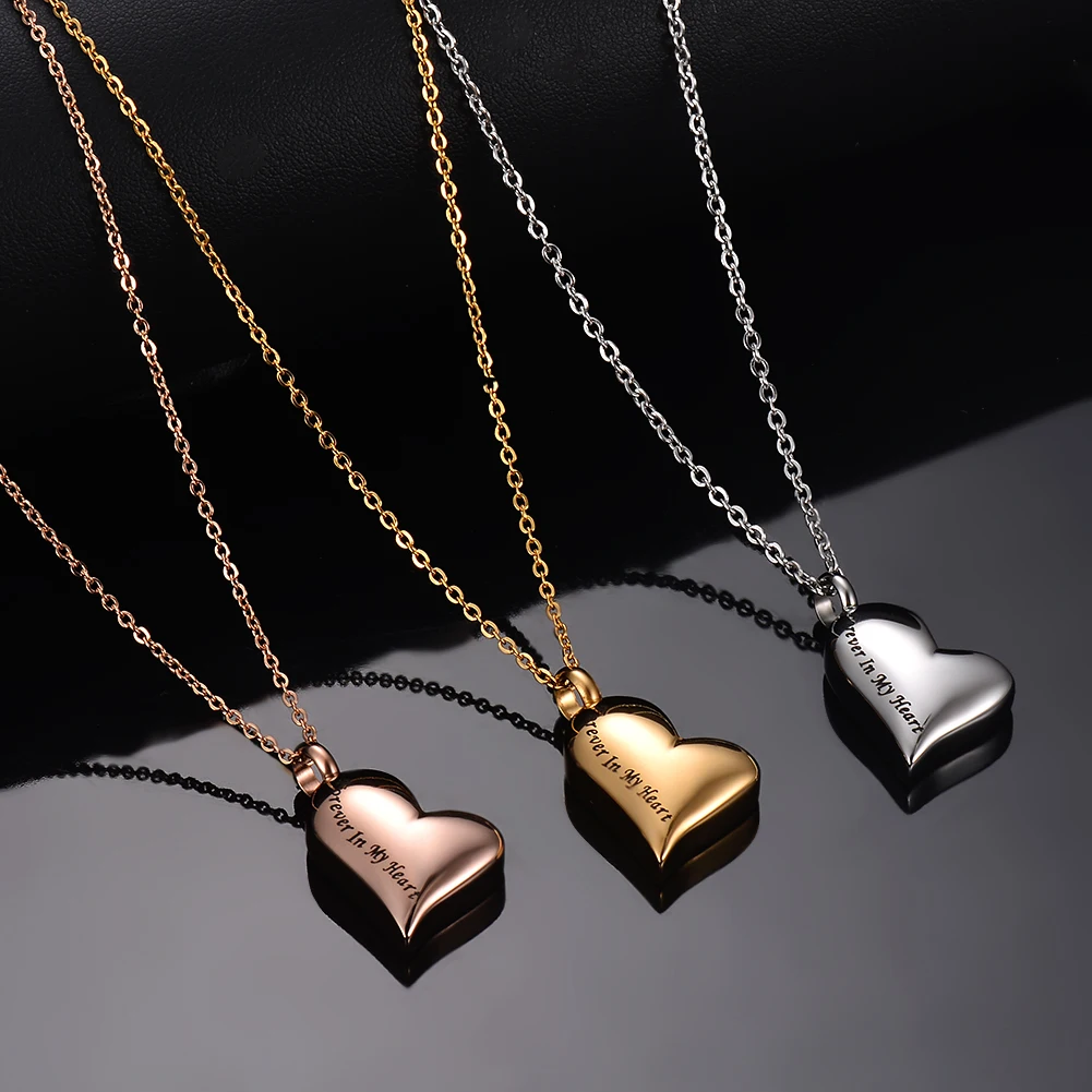 Stainless Steel Heart Memorial Jewelry Engraved Forever In My Heart Cremation Ash Urn Pendant Necklace Dropship
Stainless Steel Heart Memorial Jewelry Engraved Forever In My Heart Cremation Ash Urn Pendant Necklace Dropship