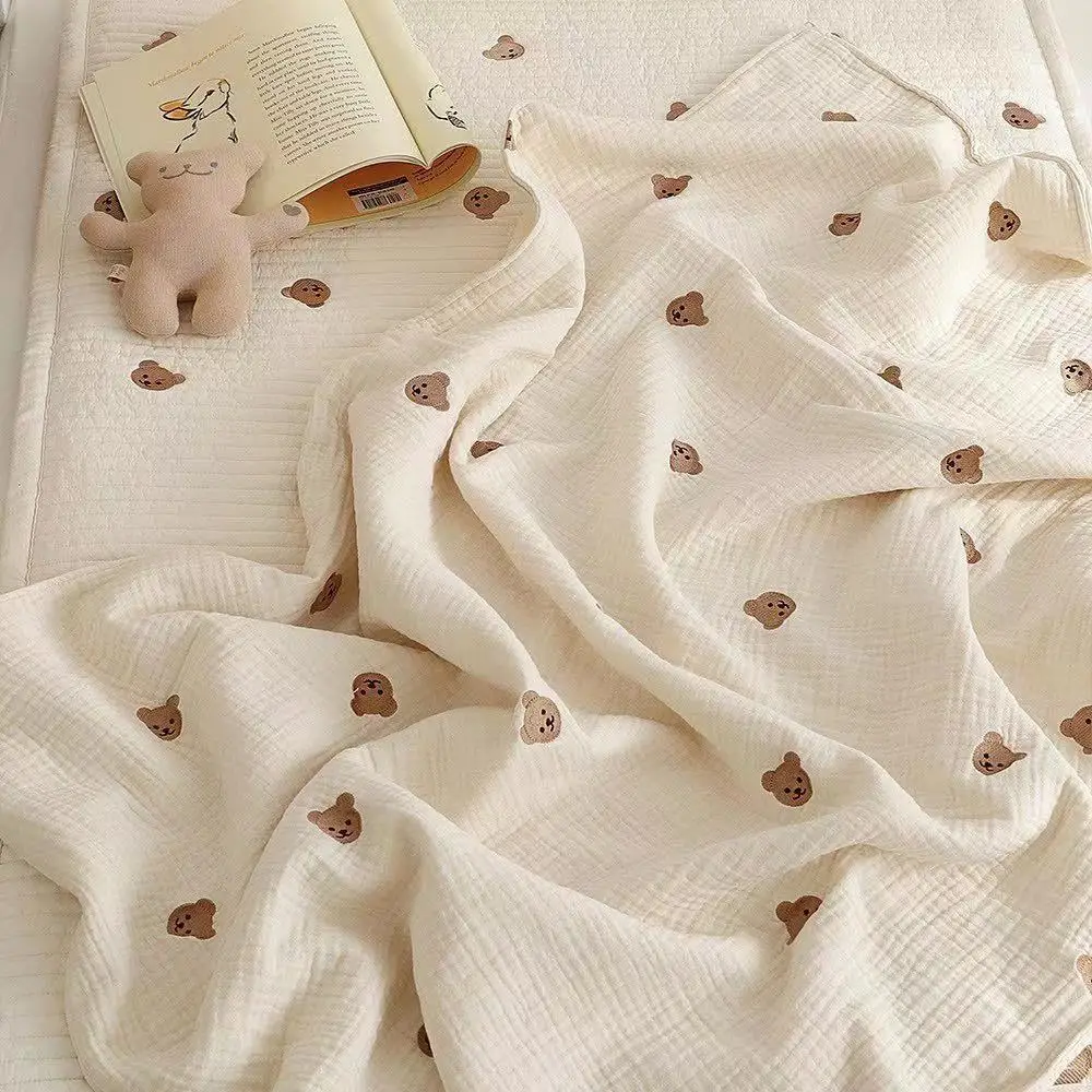 Baby Newborn Cotton And Yarn Cartoon Bear Pattern Printed Quilt Summer New Toddler Kid Comfortable Thin Air-conditioning Quilts
Baby Newborn Cotton And Yarn Cartoon Bear Pattern Printed Quilt Summer New Toddler Kid Comfortable Thin Air-conditioning Quilts