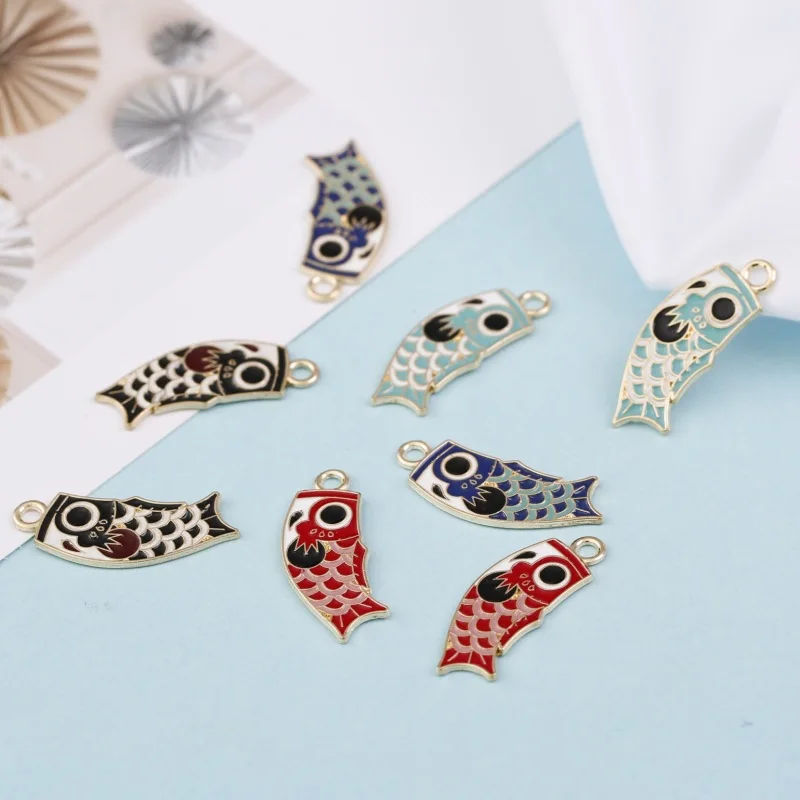 MEIBEADS 10pcs/bag Lovely Japanese carp pendant flag fortune-raising cartoon koi DIY handmade key chain necklace earrings alloy
MEIBEADS 10pcs/bag Lovely Japanese carp pendant flag fortune-raising cartoon koi DIY handmade key chain necklace earrings alloy
