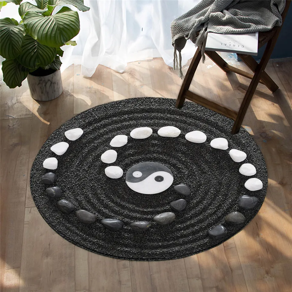 Black and White Tai Chi Art Round Rug Floor Mat Bedroom Living Room Home Decoration
Black and White Tai Chi Art Round Rug Floor Mat Bedroom Living Room Home Decoration