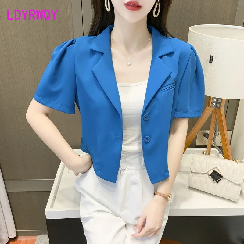 LDYRWQY 2021 Korean version of the new blue navy collar short-sleeved fashion slim single-breasted retro summer shirt
LDYRWQY 2021 Korean version of the new blue navy collar short-sleeved fashion slim single-breasted retro summer shirt