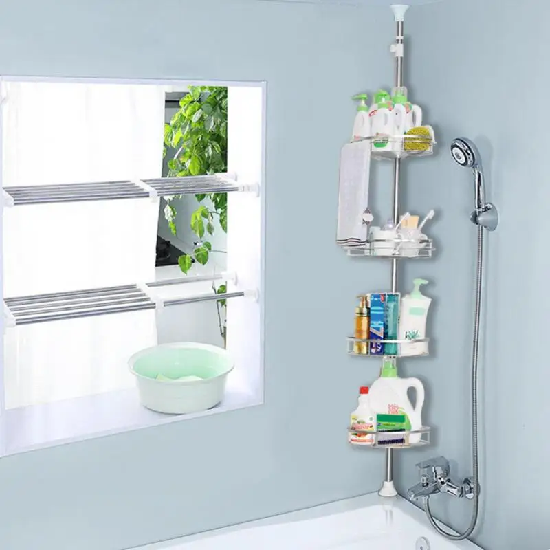4-layer Storage Rack Towel Bar Hook Shelf Bath Rack Bathroom Triangle Shelf Adjustable Telescopic Stainless Steel Rod Type HWC
4-layer Storage Rack Towel Bar Hook Shelf Bath Rack Bathroom Triangle Shelf Adjustable Telescopic Stainless Steel Rod Type HWC