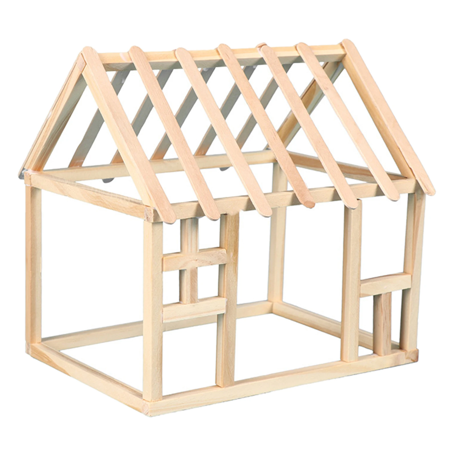 Household Unfinished Wooden House Building Kids Learning DIY Crafts Home Decor
Household Unfinished Wooden House Building Kids Learning DIY Crafts Home Decor