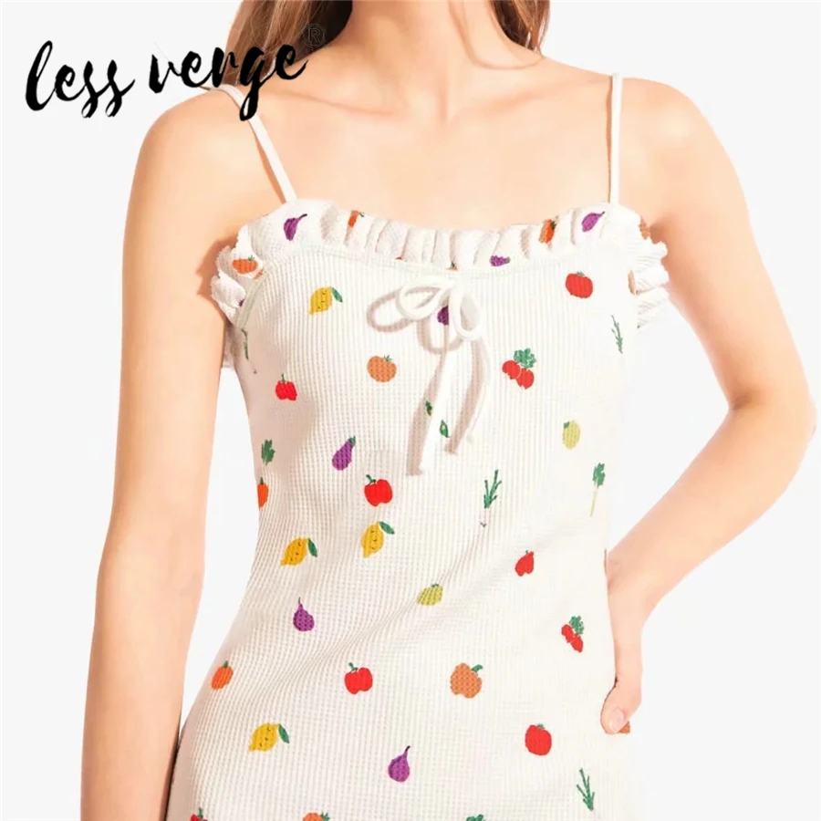 Lessverge New Fashion Women Fruit Print Vintage Style Mini Dress Spaghetti Strap Cami Dress White Summer Dress
Lessverge New Fashion Women Fruit Print Vintage Style Mini Dress Spaghetti Strap Cami Dress White Summer Dress