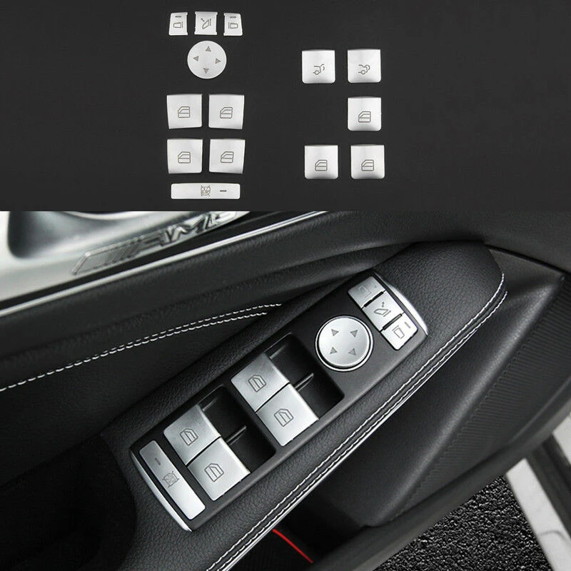 14pcs Chrome Car Window Control Button Switch Cover Trim For Mercedes-Benz A/B/C (W204)/E(W212) Armrest Button Switch Cover Trim
14pcs Chrome Car Window Control Button Switch Cover Trim For Mercedes-Benz A/B/C (W204)/E(W212) Armrest Button Switch Cover Trim