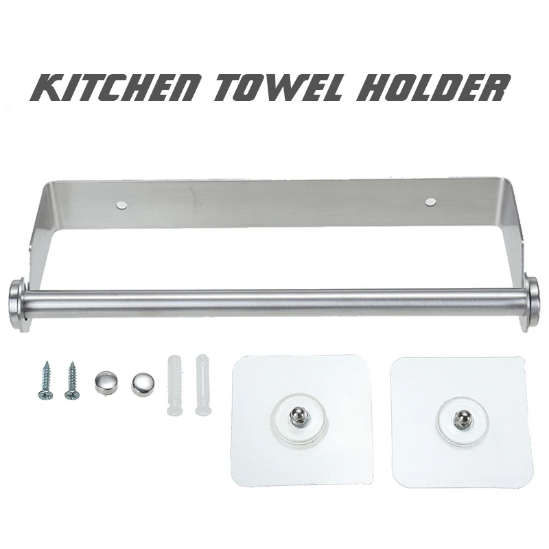 Stainless Steel Kitchen Towel Paper Roll Holder Wall Mounted Dispenser Fresh Film Storage Rack Wall Hanging Shelf
Stainless Steel Kitchen Towel Paper Roll Holder Wall Mounted Dispenser Fresh Film Storage Rack Wall Hanging Shelf