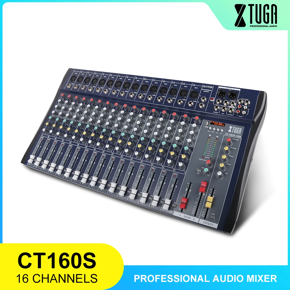XTUGA CT 160S 16 каналов USB профессиональный сценический аудио миксер встроенный