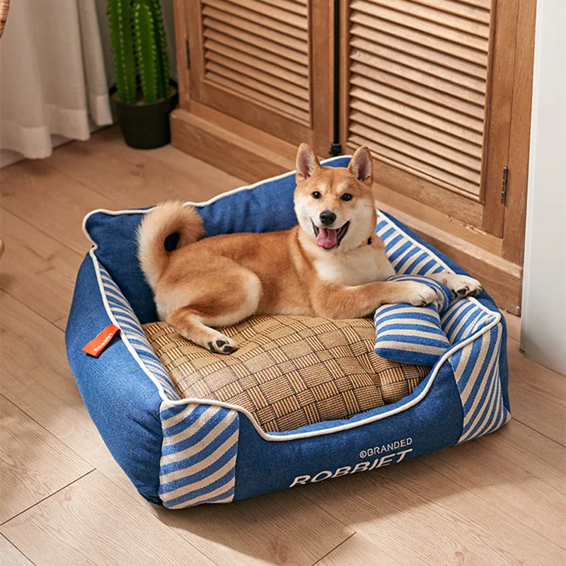 Dog Cat Bed Sofa Kennel All Seasons Universal Removable Washable Teddy Small Medium-sized Dogs Summer Anti-bite Pet Supplies
Dog Cat Bed Sofa Kennel All Seasons Universal Removable Washable Teddy Small Medium-sized Dogs Summer Anti-bite Pet Supplies