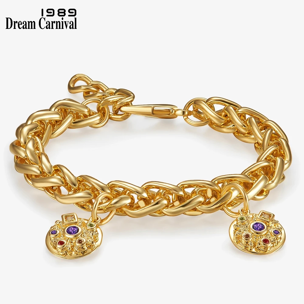 DreamCarnival 1989 New Exotic Gold-Color Bracelet Multi Color Zirconia Charms Elegant Engagement Party Women Jewelry Hot WB1239
DreamCarnival 1989 New Exotic Gold-Color Bracelet Multi Color Zirconia Charms Elegant Engagement Party Women Jewelry Hot WB1239