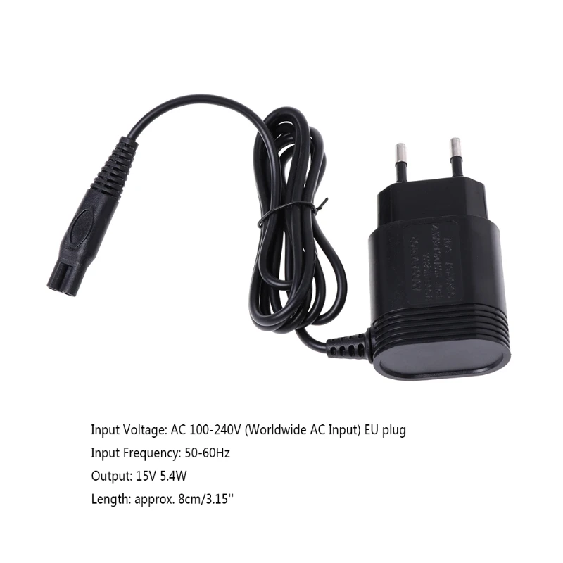 2-Prong Charger EU Plug Power Adapter Electric Shaver Charger for PHILIPS Shavers HQ8505/6070/6075/6090 
2-Prong Charger EU Plug Power Adapter Electric Shaver Charger for PHILIPS Shavers HQ8505/6070/6075/6090