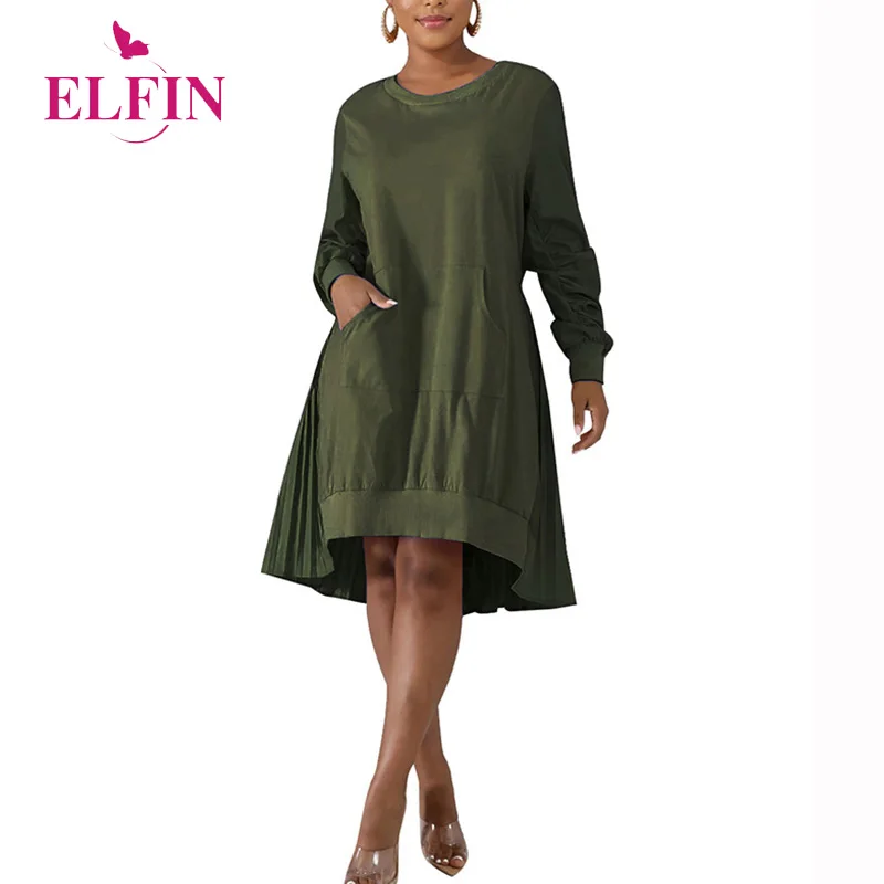 Casual Women Dress Loose Solid Long Sleeve O-neck Pocket Draped Hem Robe Femme Autumn Spring 2020 Vestidos SJ4824R
Casual Women Dress Loose Solid Long Sleeve O-neck Pocket Draped Hem Robe Femme Autumn Spring 2020 Vestidos SJ4824R