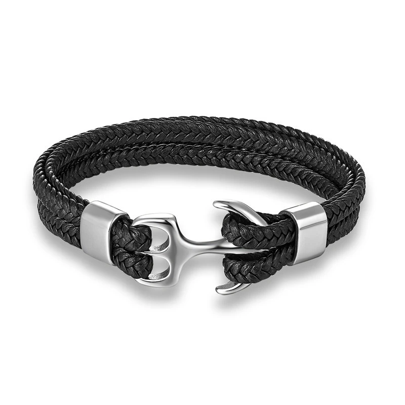 Chunky Double Layers Genuine Leather Bracelets For Women Charm Stainless Steel Anchor Bangles Fashion Jewelry Gothic Accessories
Chunky Double Layers Genuine Leather Bracelets For Women Charm Stainless Steel Anchor Bangles Fashion Jewelry Gothic Accessories
