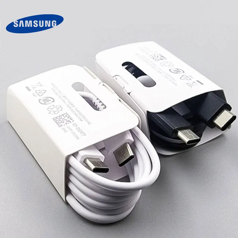 Оригинальный usb кабель Samsung Type C USB для Galaxy S10 Plus Note 10 поддержка PD QC3.0 быстрой зарядки