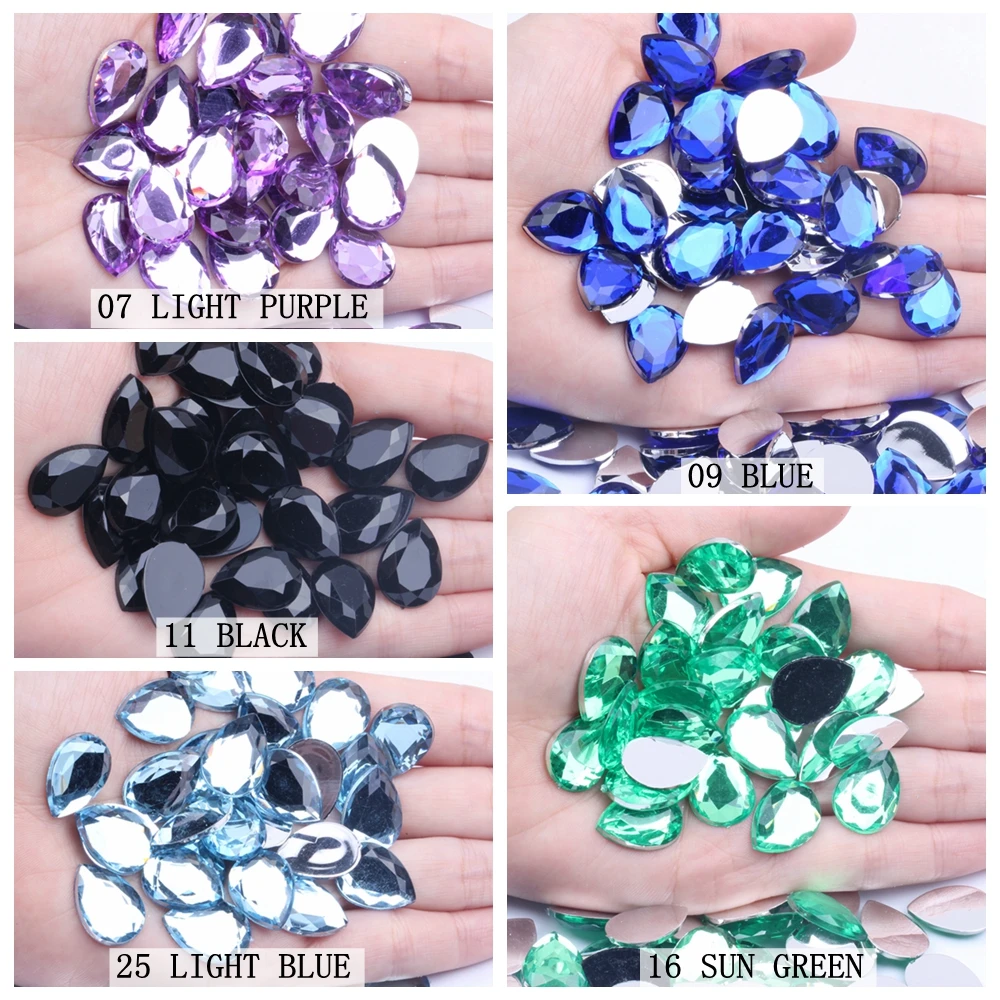 18x25mm 10pcs Flat Facets Acrylic Rhinestone Tear Shape Many Colors Choose Strass Glue On Nails Art Rhinestones DIY Decorations
18x25mm 10pcs Flat Facets Acrylic Rhinestone Tear Shape Many Colors Choose Strass Glue On Nails Art Rhinestones DIY Decorations