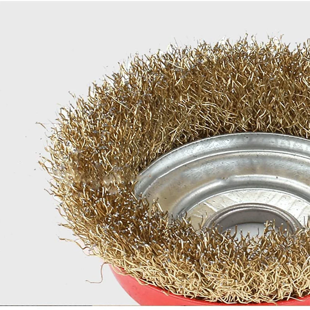 New Remove Rust Brush Rotary Brass Steel Wire Brush Crimp Cup Set Wheel Angle Grinder for Paint Removal Deburring M14
New Remove Rust Brush Rotary Brass Steel Wire Brush Crimp Cup Set Wheel Angle Grinder for Paint Removal Deburring M14