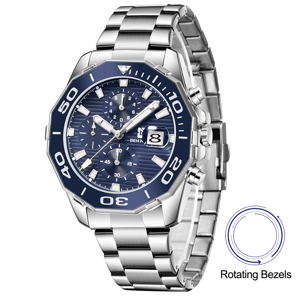 Creative Multifunction Rotating Dial Men Watch Luxury Stainless Steel Strap Chronograph Quartz Wristwatch Business Sport Clock
Creative Multifunction Rotating Dial Men Watch Luxury Stainless Steel Strap Chronograph Quartz Wristwatch Business Sport Clock