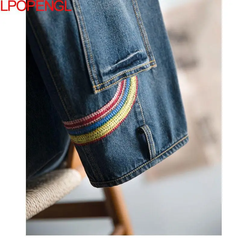 Spring 2021 New Trousers Women's Trousers Denim Wide-leg Jeans Large Size 26-34 Embroidery Retro Loose Street Style
Spring 2021 New Trousers Women's Trousers Denim Wide-leg Jeans Large Size 26-34 Embroidery Retro Loose Street Style