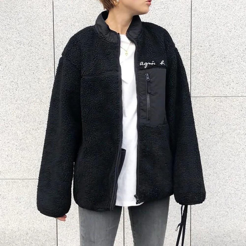 Long Sleeve Zipper Loose Winter Women's Jacket Black Thick Spring Autumn Straight Simple Overcoat Student Office Lay Outwear
Long Sleeve Zipper Loose Winter Women's Jacket Black Thick Spring Autumn Straight Simple Overcoat Student Office Lay Outwear
