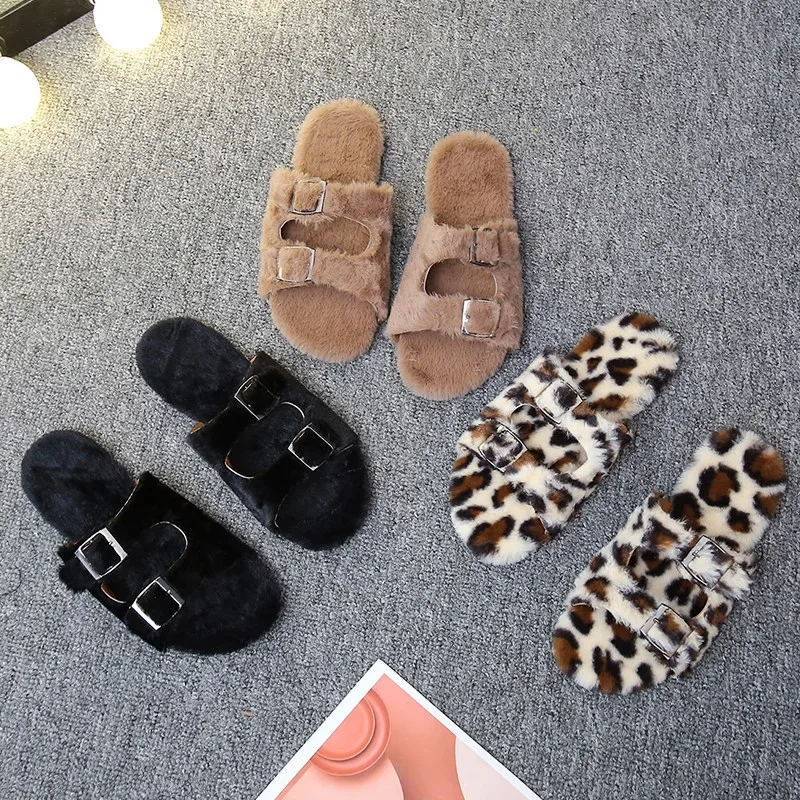 Ladies Home Slippers 2021 Autumn Soft Indoor Double Buckle Plush Women's Warm Shoes Comfortable Soild Female Flat Slippers
Ladies Home Slippers 2021 Autumn Soft Indoor Double Buckle Plush Women's Warm Shoes Comfortable Soild Female Flat Slippers