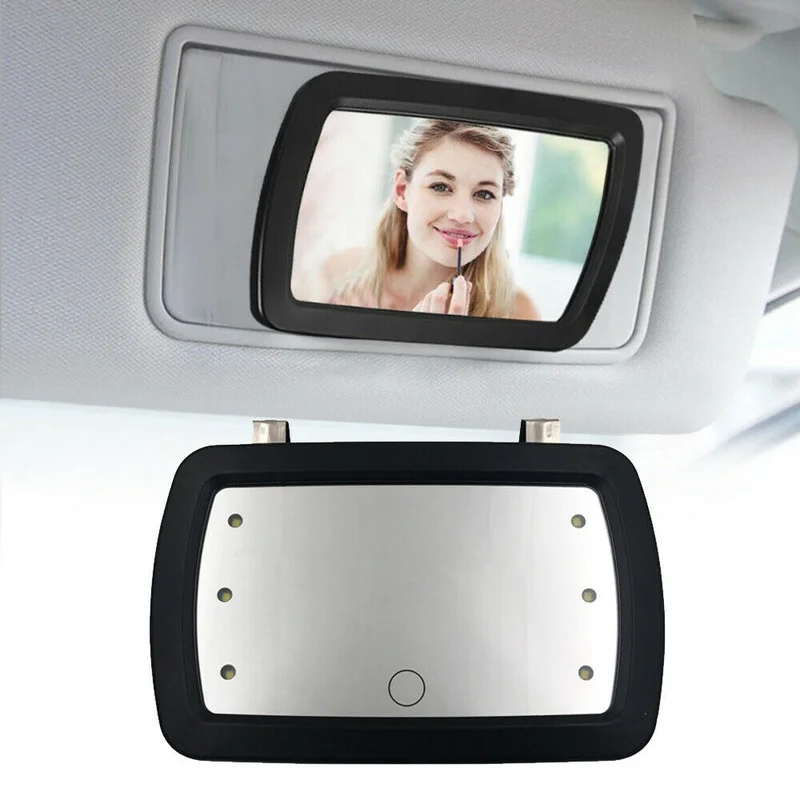 LED Lighted Clip on Sun Visor Vanity Mirror Car Tuning Automobile Light Cover Black ABS and Glass Universal Decor Accessories
LED Lighted Clip on Sun Visor Vanity Mirror Car Tuning Automobile Light Cover Black ABS and Glass Universal Decor Accessories