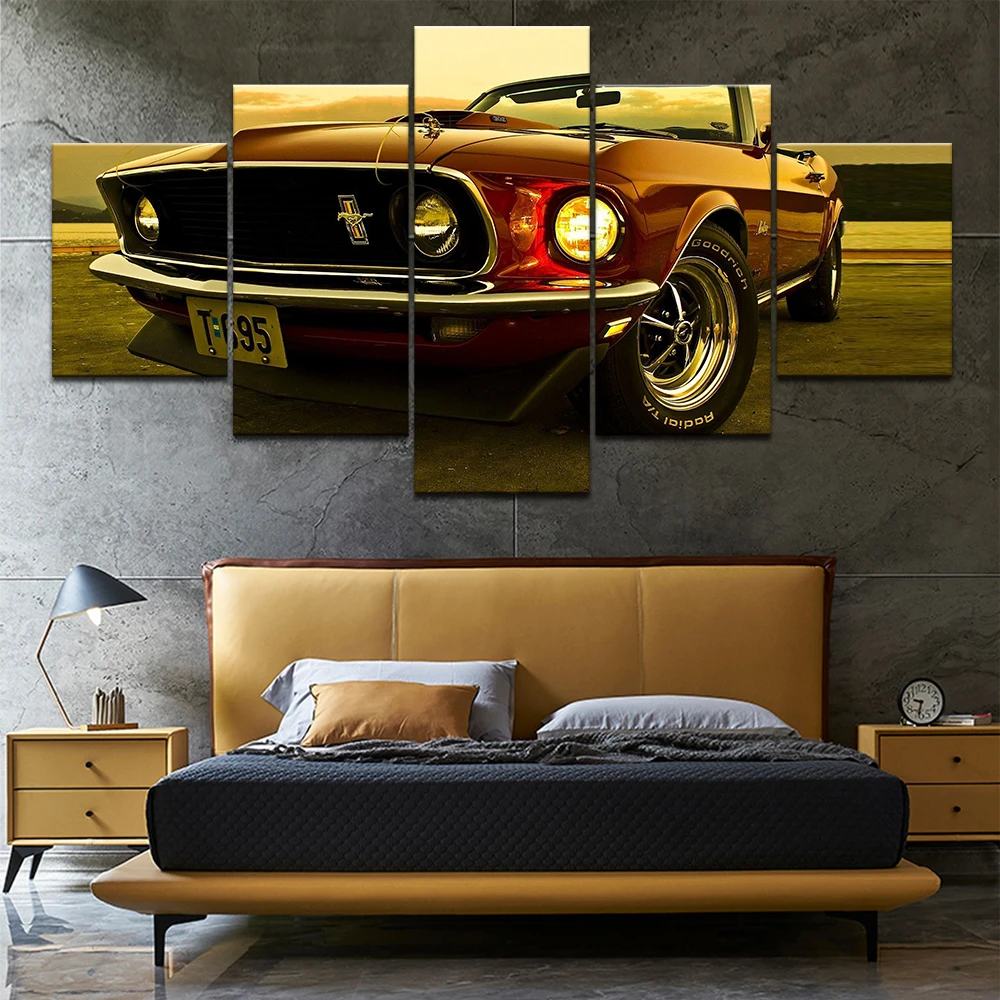 Modular Wall Art Paintings HD Printed Modern Car Posters 5 Pieces 1969 Ford Mustang Home Decor Canvas Pictures Living Room Frame
Modular Wall Art Paintings HD Printed Modern Car Posters 5 Pieces 1969 Ford Mustang Home Decor Canvas Pictures Living Room Frame