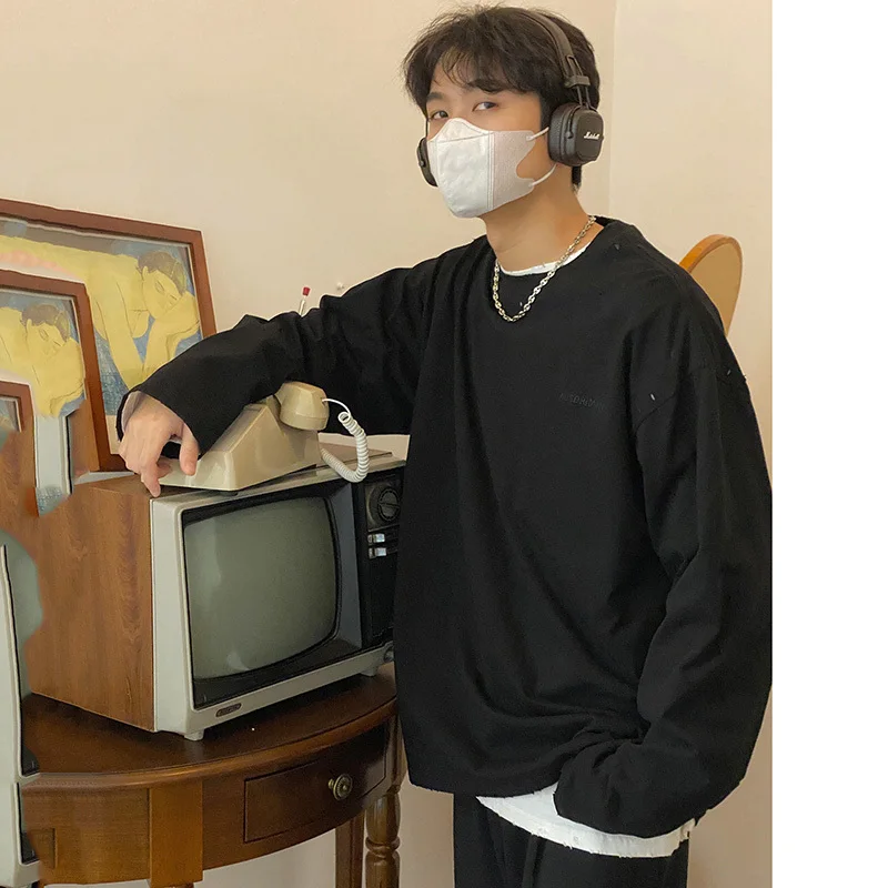 IEFB 2021 Spring Ins Solid Color Long Sleeve Men's T-shirts Trend Loose Bottomed Casual Tee Top For Male Oversize Clothes 9Y6194
IEFB 2021 Spring Ins Solid Color Long Sleeve Men's T-shirts Trend Loose Bottomed Casual Tee Top For Male Oversize Clothes 9Y6194
