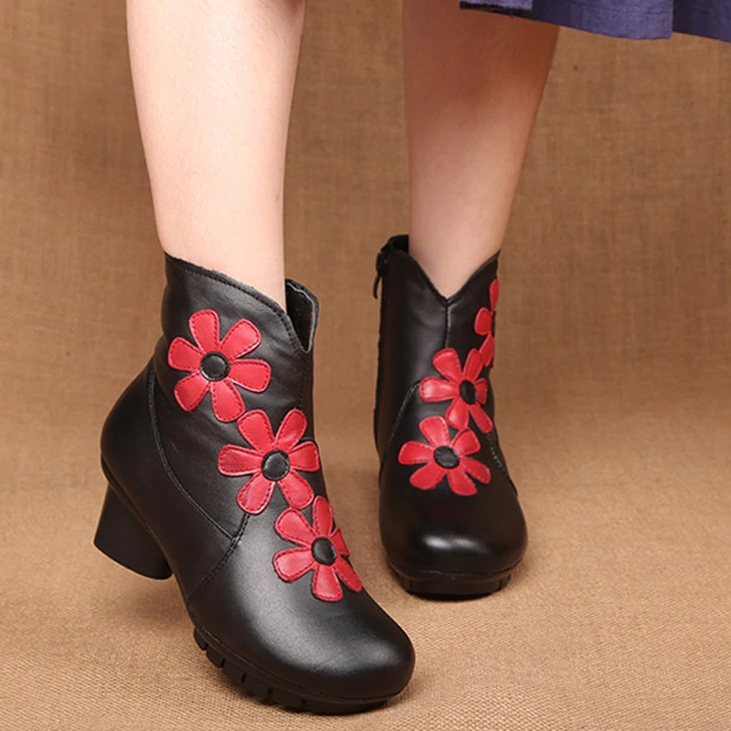 CEYANEAO Genuine Leather Ankle Boots Women Velvet Handmade Lady soft Flat shoes comfortable Casual Moccasins Women's shoesE1618
CEYANEAO Genuine Leather Ankle Boots Women Velvet Handmade Lady soft Flat shoes comfortable Casual Moccasins Women's shoesE1618