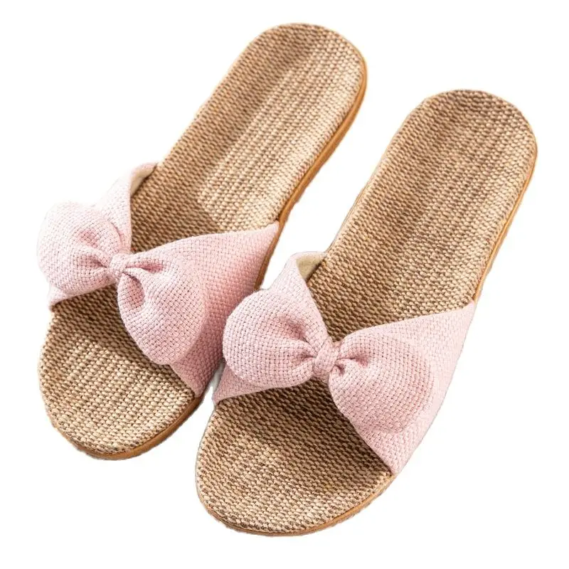 Suihyung 2021 New Women Shoes Summer Flax Slippers Pure Color Bow Flat Slides Ladies Casual Home Slip On Female Linen Flip Flops
Suihyung 2021 New Women Shoes Summer Flax Slippers Pure Color Bow Flat Slides Ladies Casual Home Slip On Female Linen Flip Flops