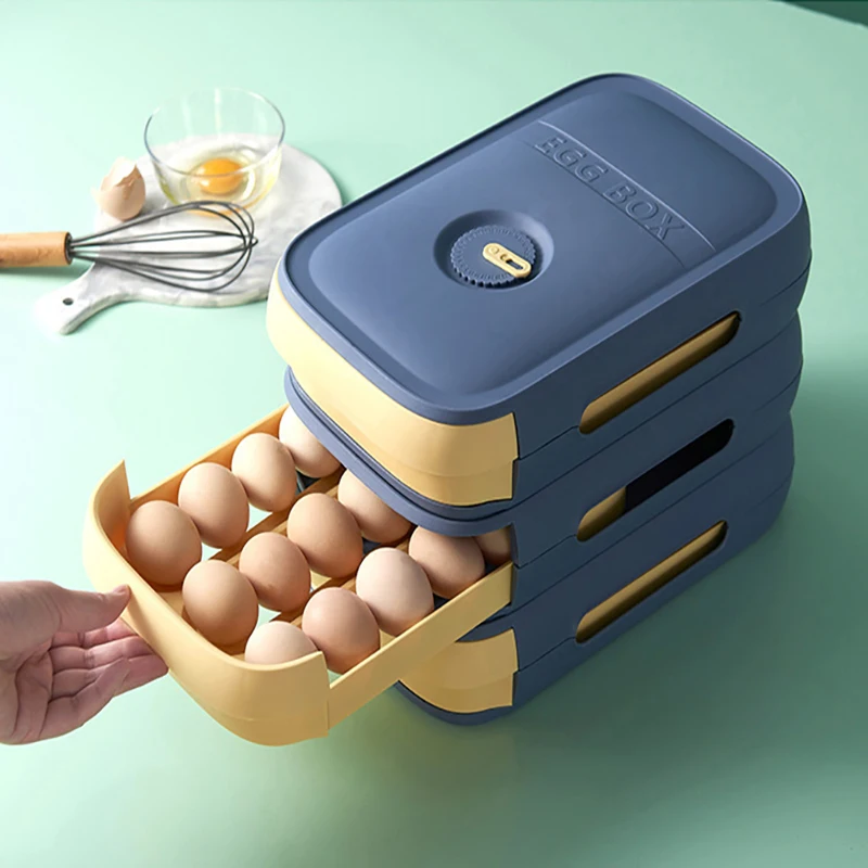 Refrigerator Egg Holder Organizer Box Drawer Type Egg Storage Box Food Dumpling Container Fresh Keeping Boxes Kitchen Product
Refrigerator Egg Holder Organizer Box Drawer Type Egg Storage Box Food Dumpling Container Fresh Keeping Boxes Kitchen Product