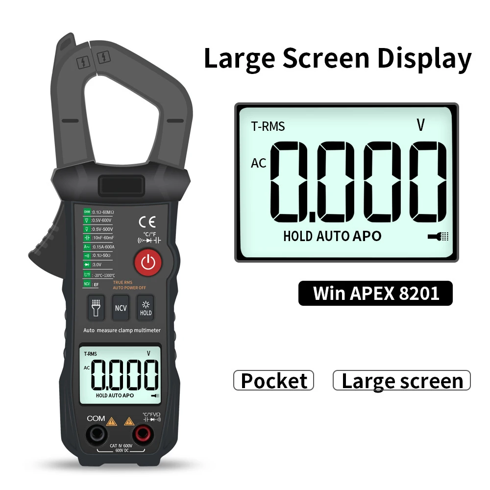 ST210 Professional Digital Multimeter Clamp Meter DC/AC 600A Current Tester 6000 Counts True RMS Ampere Meter for Eletric
ST210 Professional Digital Multimeter Clamp Meter DC/AC 600A Current Tester 6000 Counts True RMS Ampere Meter for Eletric
