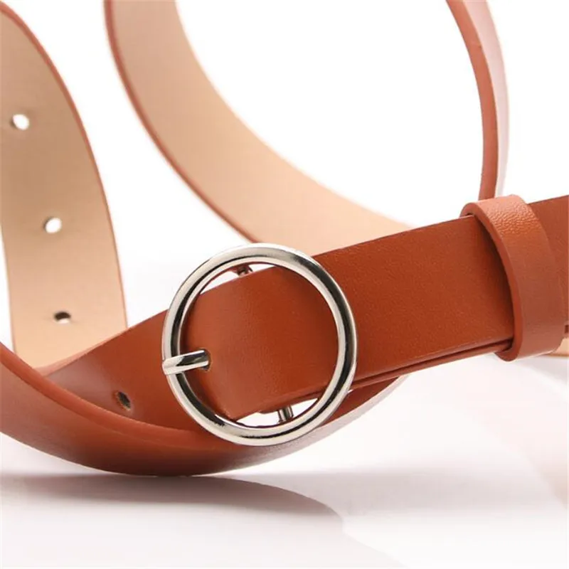 PU Belt Women 105cm Length Solid Lady 2.4cm Width Band Casual Waistband Girls Girdle Female Metal Round Buckle 
PU Belt Women 105cm Length Solid Lady 2.4cm Width Band Casual Waistband Girls Girdle Female Metal Round Buckle