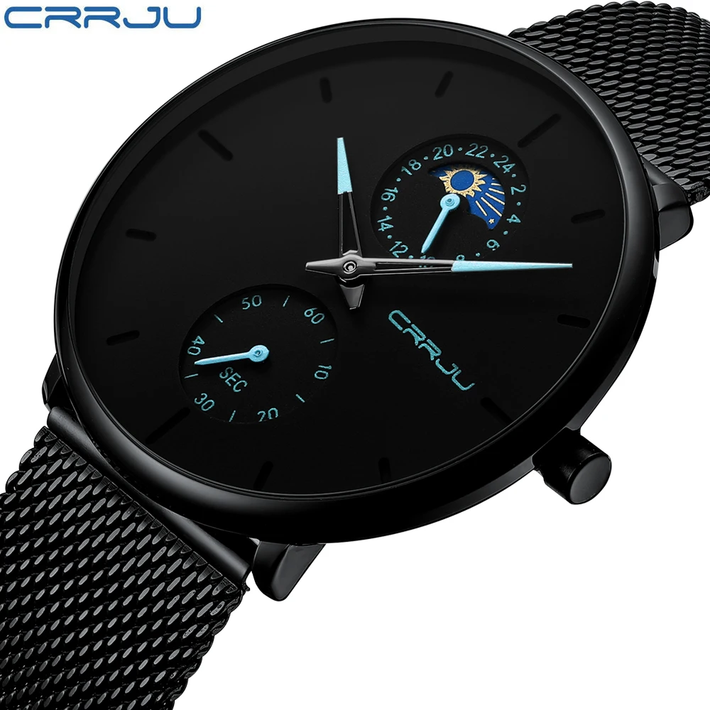CRRJU full steel quartz watches Men's Business Quartz-watch Casual Dropship Blue Military Sports Relogio Masculino clock male 
CRRJU full steel quartz watches Men's Business Quartz-watch Casual Dropship Blue Military Sports Relogio Masculino clock male