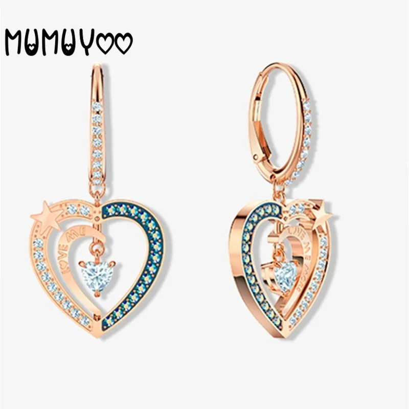 SWA Fashion Jewelry High Quality Starry Night Honey Romantic Heart Earrings Female Hollow Two-color Love Earrings Romantic Gift
SWA Fashion Jewelry High Quality Starry Night Honey Romantic Heart Earrings Female Hollow Two-color Love Earrings Romantic Gift