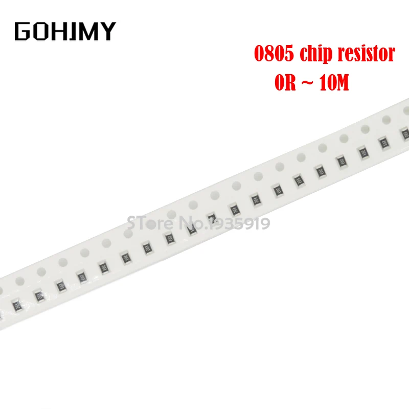 100pcs 0805 SMD chip resistor 5% 1/8W 0R ~ 10M 0 0.1R 0.82R 1R 10R 100R 220R 470R 1K 10K 47K 100K 1M 10M 0 1 10 100 330 470 ohm
100pcs 0805 SMD chip resistor 5% 1/8W 0R ~ 10M 0 0.1R 0.82R 1R 10R 100R 220R 470R 1K 10K 47K 100K 1M 10M 0 1 10 100 330 470 ohm