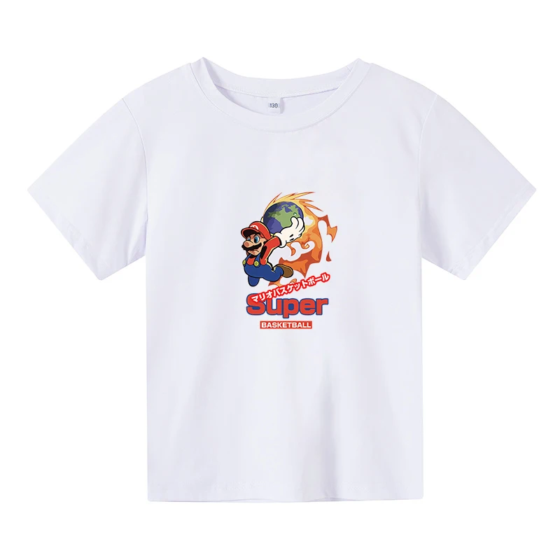 Children's Summer Cotton Cartoon Anime Mario Handsome Sports Kids t-Shirt Short-Sleeved Boys and Girls Fun Cute Baby T-Shirt
Children's Summer Cotton Cartoon Anime Mario Handsome Sports Kids t-Shirt Short-Sleeved Boys and Girls Fun Cute Baby T-Shirt
