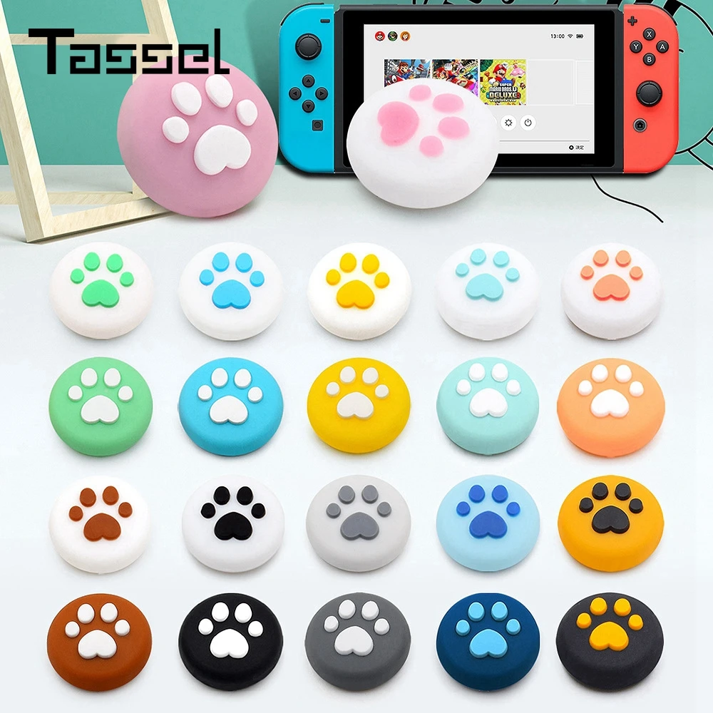 

Thumb Stick Grip For Nintend Switch xbox one Gamepad Cute Cat Paw Claw Joystick Cover Thumbstick Joy-Con Controller Pink Grip