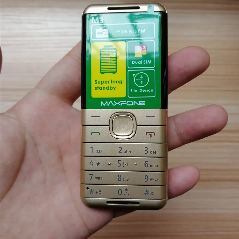 Maxfone M3 Мини кнопочный сотовый телефон с двумя Sim-камерами Bluethooth прожектор динамик