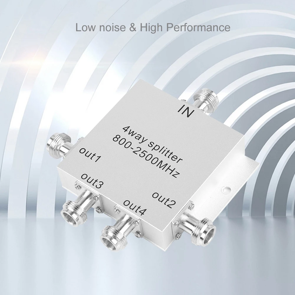 4-Way 800-2500MHz N Type Mobile Cell Phone Power Splitter Signal Repeater Amp Power Dividercell
4-Way 800-2500MHz N Type Mobile Cell Phone Power Splitter Signal Repeater Amp Power Dividercell