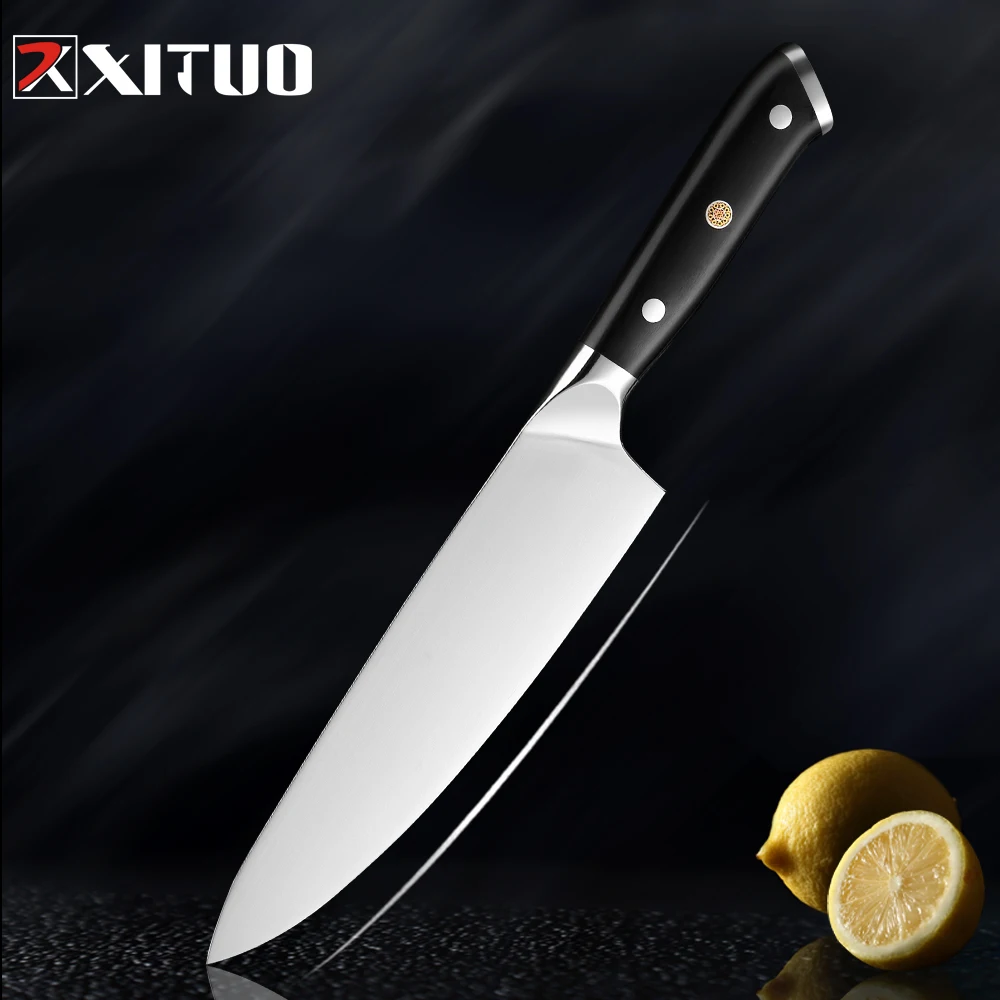 XITUO 8" inch Chef Knife Vegetable Meat Kitchen Knives German High Carbon Stainless Steel Santoku knife Cleaver Cooking Tool
XITUO 8" inch Chef Knife Vegetable Meat Kitchen Knives German High Carbon Stainless Steel Santoku knife Cleaver Cooking Tool