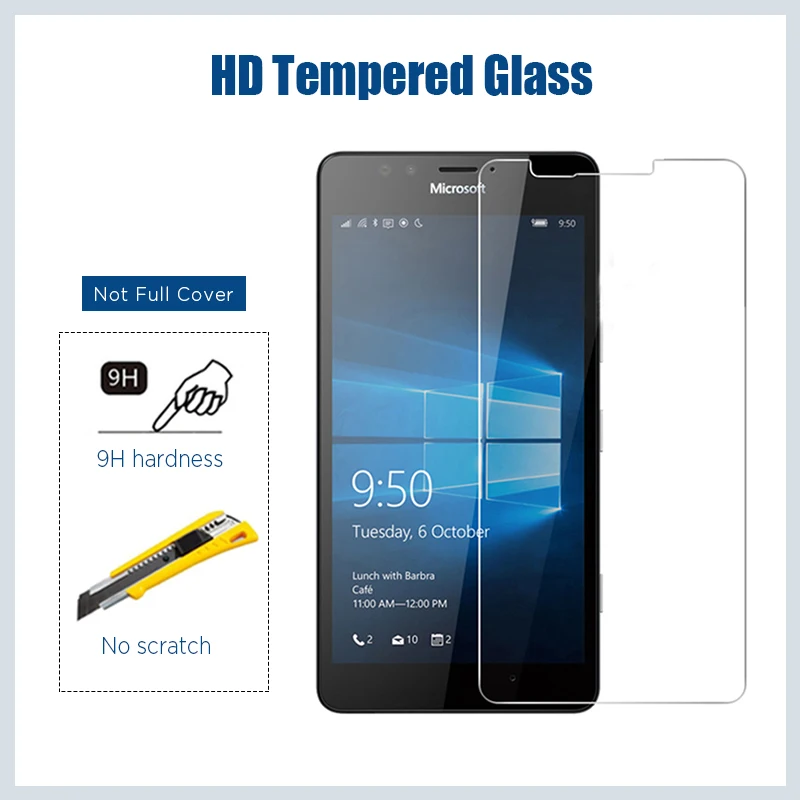 Защитное стекло закаленное для Nokia C5 Endi C2 Tennen Tava C1 Lumia 950 640 635 630 535 9H|Защитные стёкла