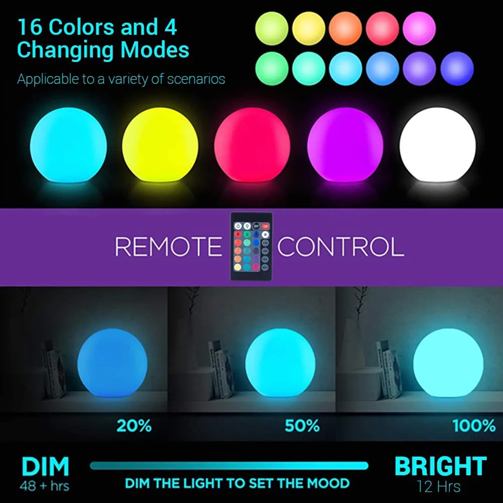 Цветная (RGB) 16 Цвет светодиодный солнечный свет плавающей Бассейн лампа IP67