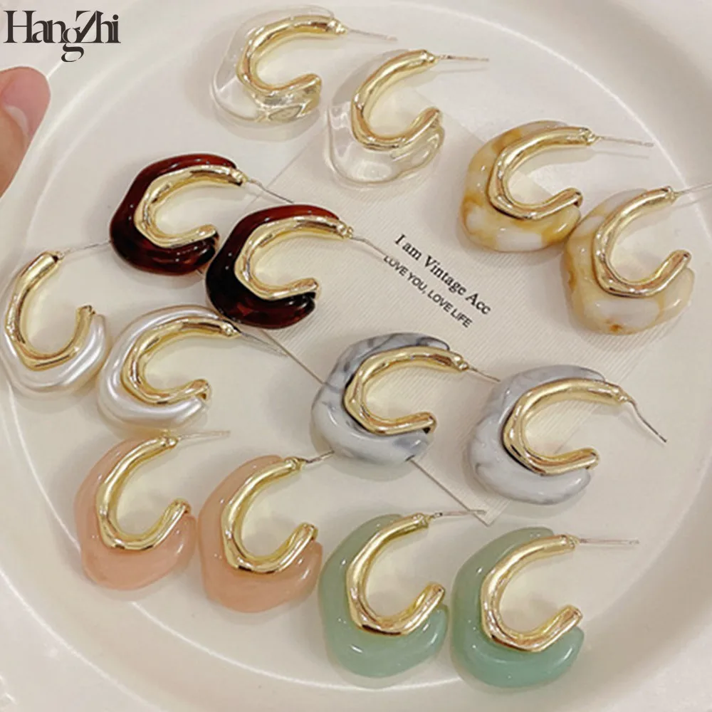 HangZhi 2021 New Colorful Transparent C Shape Geometric серьги Resin Metal Hoop Earring for Women Girls Party Fashion Jewelry
HangZhi 2021 New Colorful Transparent C Shape Geometric серьги Resin Metal Hoop Earring for Women Girls Party Fashion Jewelry