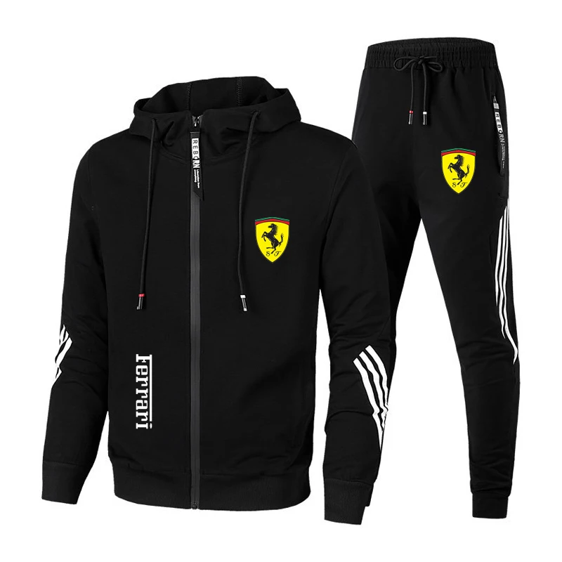 2021 New Men's Football Suit Zipper Hooded Jacket + Pants Two Sports Track Suits Men's Sportswear Brand Clothing Track Suits
2021 New Men's Football Suit Zipper Hooded Jacket + Pants Two Sports Track Suits Men's Sportswear Brand Clothing Track Suits
