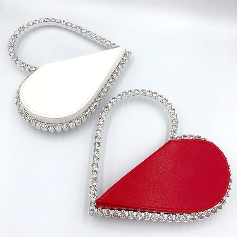 2021 Women Diamond Red Heart Evening Clutch Bag Designe Chic Rhinestone Acrylic Handle Black Purse For Wedding Party Sac A Main
2021 Women Diamond Red Heart Evening Clutch Bag Designe Chic Rhinestone Acrylic Handle Black Purse For Wedding Party Sac A Main