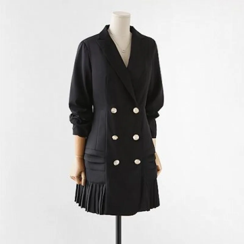 Brand Black High Quality New Fashion 2020 Runway Designer Dress Women's Long Sleeve Notched Collar Double Breasted Buttons Dress
Brand Black High Quality New Fashion 2020 Runway Designer Dress Women's Long Sleeve Notched Collar Double Breasted Buttons Dress