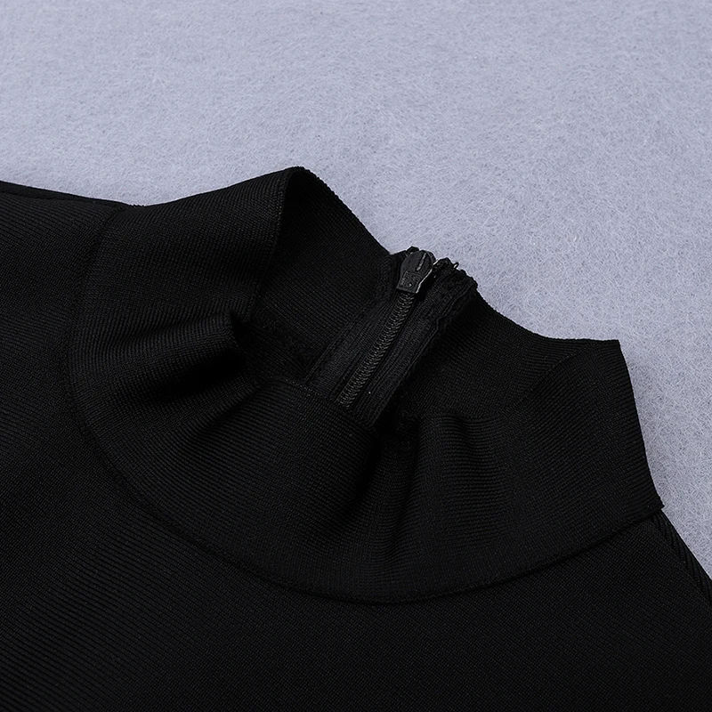 Beateen Women Hollow Out Sheath Split Bandage Midi Dress Turtleneck Long Sleeve 2019 New Black Slim Party Dresses 
Beateen Women Hollow Out Sheath Split Bandage Midi Dress Turtleneck Long Sleeve 2019 New Black Slim Party Dresses