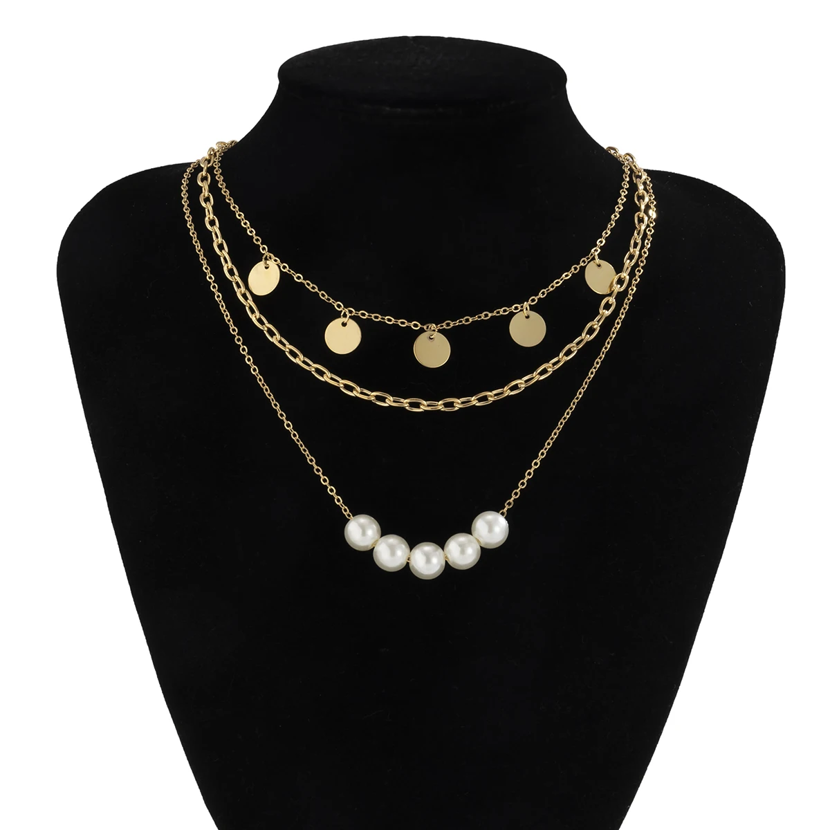 IngeSight.Z Multi Layered Round Sequins Tassel Choker Necklace for Women Imitation Pearl Pendant Necklaces Wedding Neck Jewelry
IngeSight.Z Multi Layered Round Sequins Tassel Choker Necklace for Women Imitation Pearl Pendant Necklaces Wedding Neck Jewelry