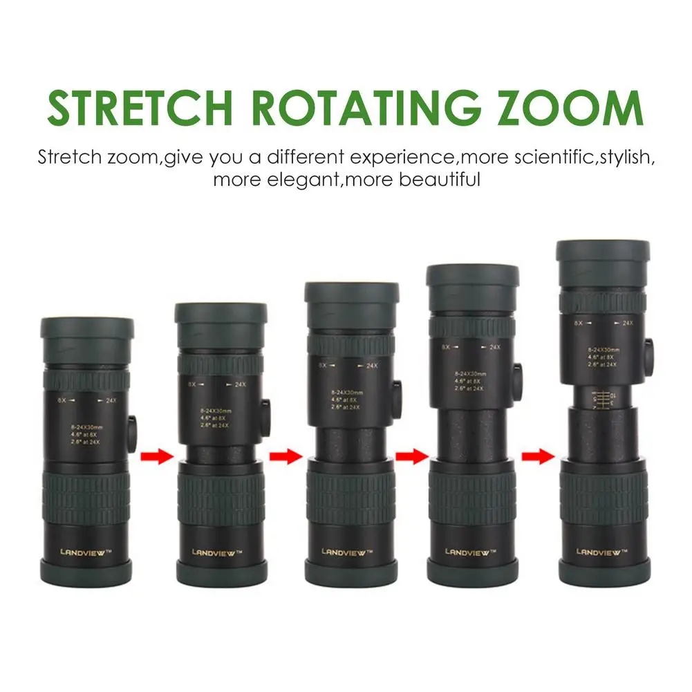 8-24XSuper Telephoto Zoom Monocular Telescope High Power HD Monocular With Tphone Holder Telescope For Hiking Camping Travelling
8-24XSuper Telephoto Zoom Monocular Telescope High Power HD Monocular With Tphone Holder Telescope For Hiking Camping Travelling