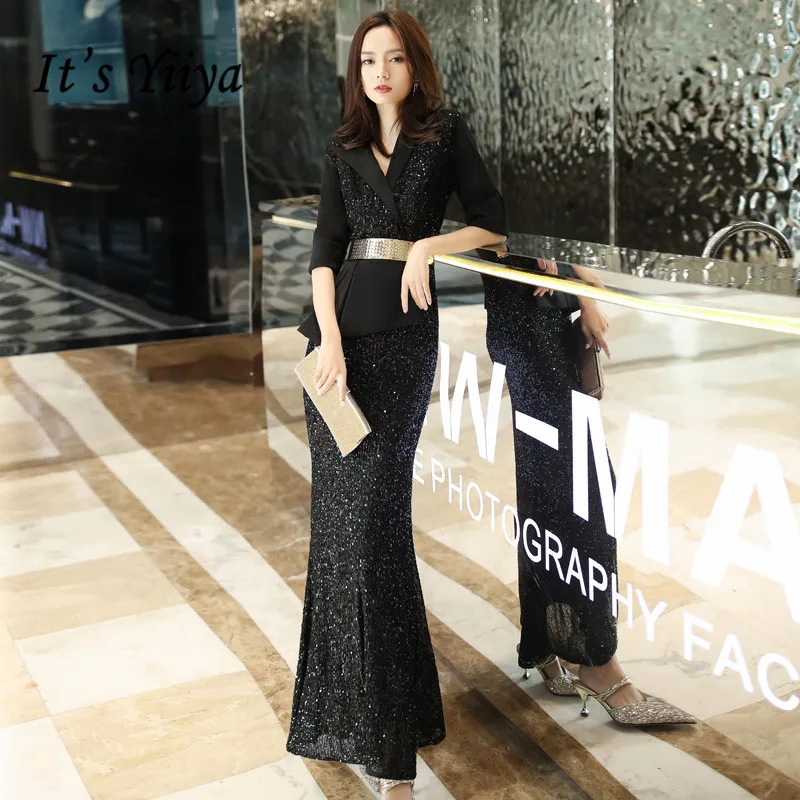 It's YiiYa Evening Dresses V-Neck Plus Size Black Evening Dress 2020 Sequined Mermaid Half Sleeve Long Formal Gowns K146
It's YiiYa Evening Dresses V-Neck Plus Size Black Evening Dress 2020 Sequined Mermaid Half Sleeve Long Formal Gowns K146