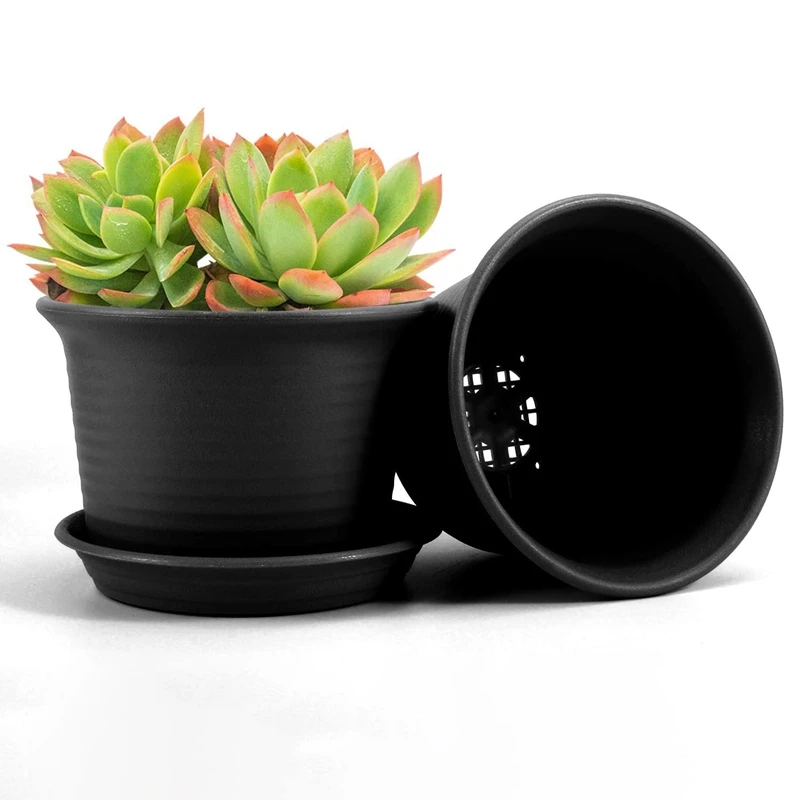 12PcsPlastic Flower Plant Pots,Plant Containers with Drainage Holes and Trays,Decorative Round Seedling Nursery Planters
12PcsPlastic Flower Plant Pots,Plant Containers with Drainage Holes and Trays,Decorative Round Seedling Nursery Planters